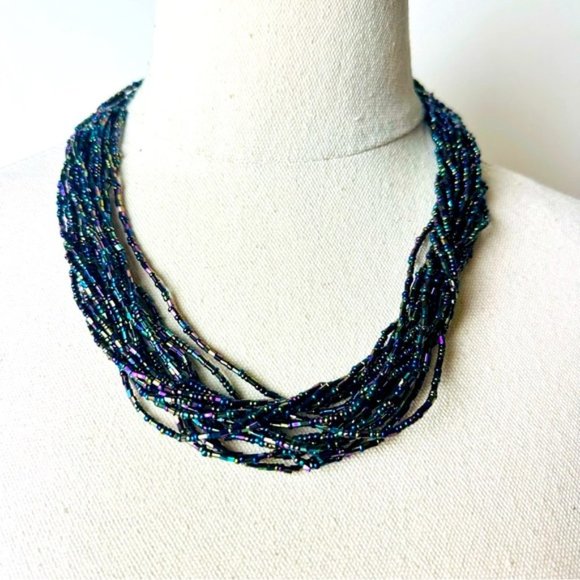 Vintage Multi Colour Multi Strands Gorgeous Necklace - Picture 4 of 9